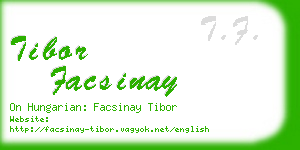 tibor facsinay business card